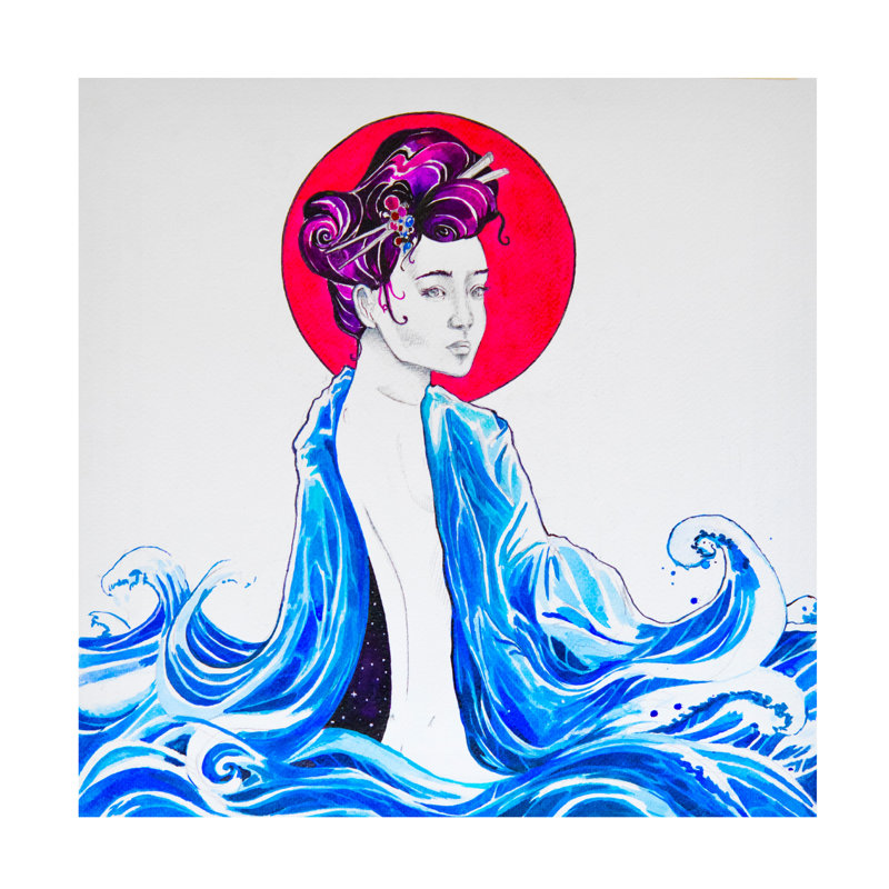 Art sur toile Marc Allante Yume, H 18 po x l 18 po
