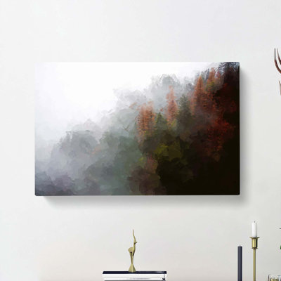Mist Around The Forest In Abstract - Wrapped Canvas