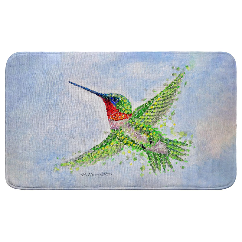 Hummingbird Flight Bath Mat, 30" L x 18" W