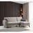 Stylish Corner Sofa-Bed, Light Grey Linen Textured Polyester, 87.8 x 33.9 x 51.2 inches | Durable Metal/Wood Frame, 26 DNS Sponge Seat, 22 DNS Back | Perfect for Small Spaces & Modern Living Rooms, Convertible Design-90667775