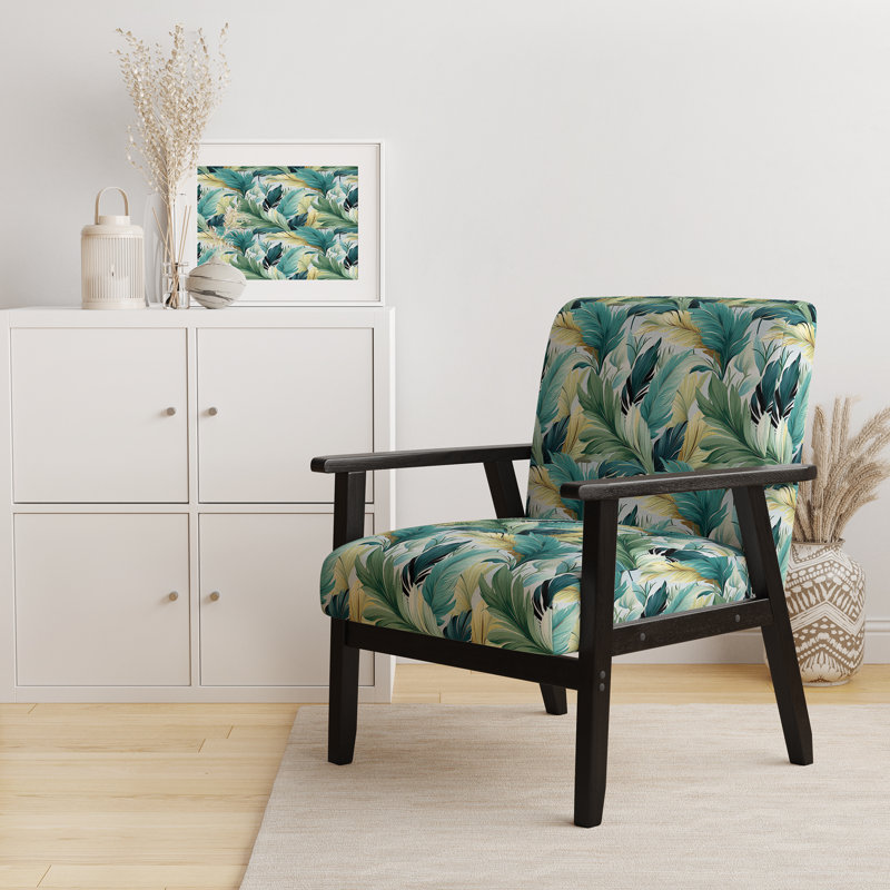 Motif tropical Palm Mirage - fauteuil rembourré Coastal, Palmier mirage motif tropical I