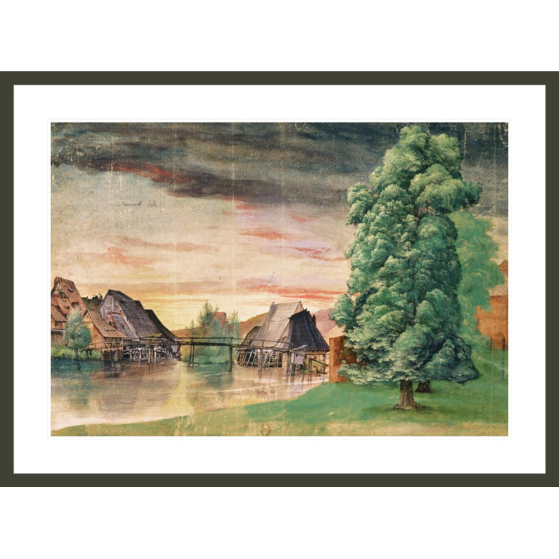 «The Watermill» par Albrecht Dürer, impression giclée sur cadre, H 30,84 po x l 41,5 po