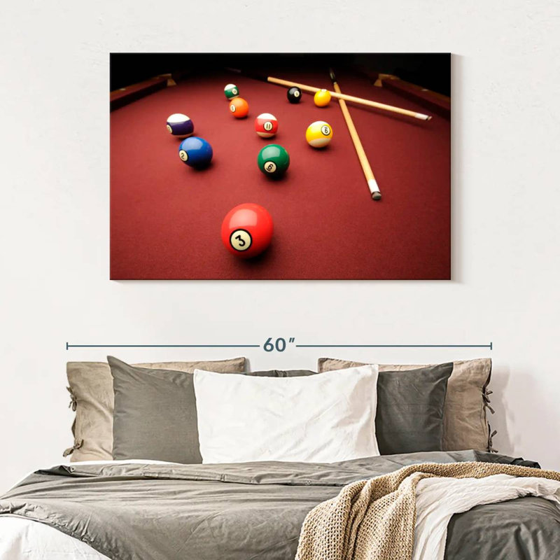 Senne, jeu de billard, H 32 po x l 48 po
