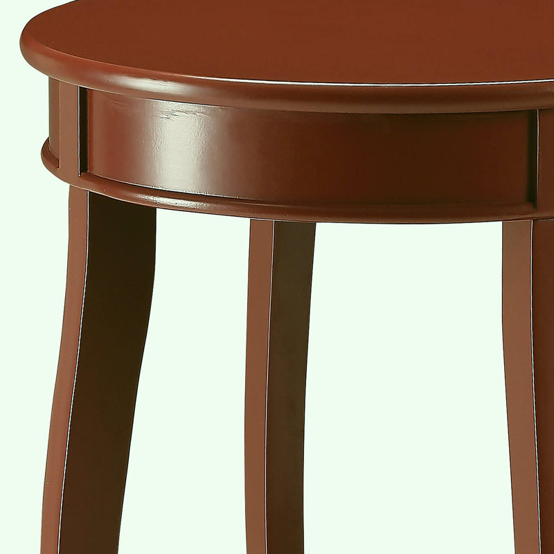 Table d'appoint ronde rouge avec base, Rouge