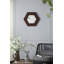 Miroir hexagonal 18,5 "x 18,5" avec cadre en bois massif-873338505