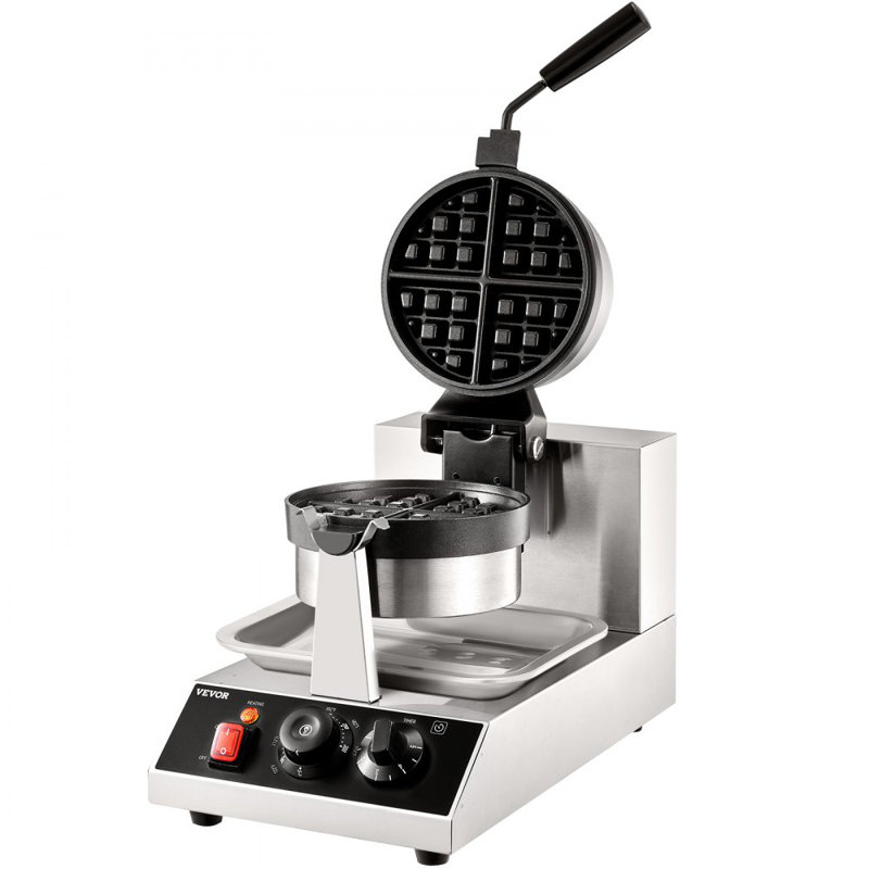 Gaufrier rond rotatif antiadhésif 1300W Commerical