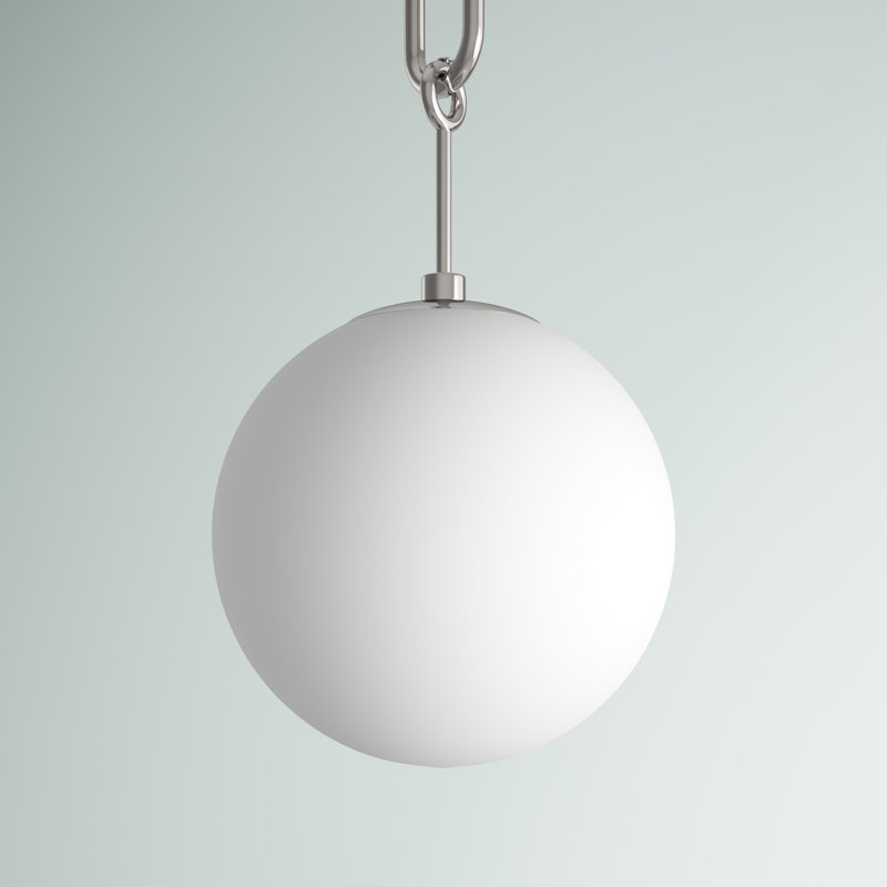 Gilcrease 1 - Light Single Globe Pendant, Polished Nickel