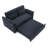 55" Velvet Two Seater Pull Out Sofa Bed, Adjustable Backrest With  Usb Ports, Two Side Pockets, 3 In 1 Convertible Sleeper Sofa Bed