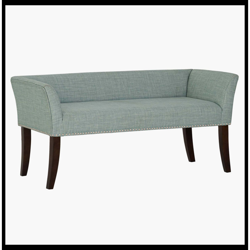 Welburn Upholstered Bench Teal, Teal