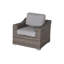 Ensemble de conversation en osier pour 5 personnes avec coussins Timpkins