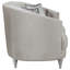 Causeuse grise grise contemporaine avec capitonnage