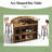 Stylish Bar Table,Arc-Shaped Bar Cabinet,Coffee Table