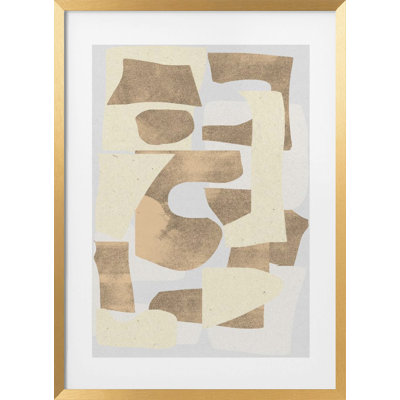 Abstract "Paper Collage No.4" by  The Miuus Studio - Framed Print Wall Art