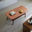 Table basse en noyer massif, bureau / table basse à double usage, avec tablette de rangement, facile à assembler-479723351