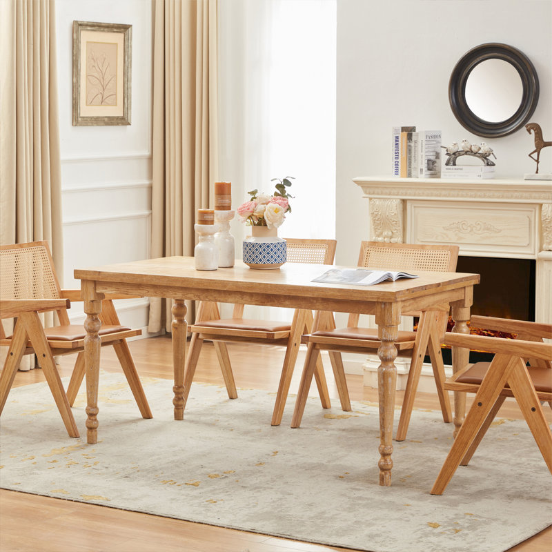 63" Rectangular Dining Table, Natrual