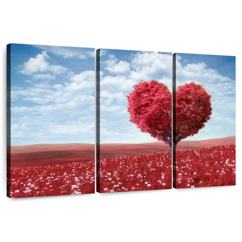 Cœur d'arbre rouge Harnek, H 42 po x l 65 po