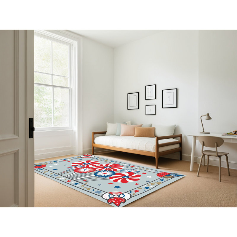 Tapis vacances des fêtes The Holiday Aisle®, Rectangulaire 2 pi x 3 pi