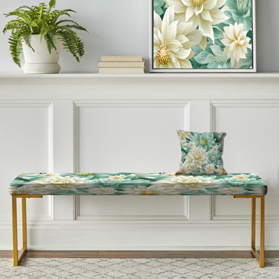 Banc rembourré or