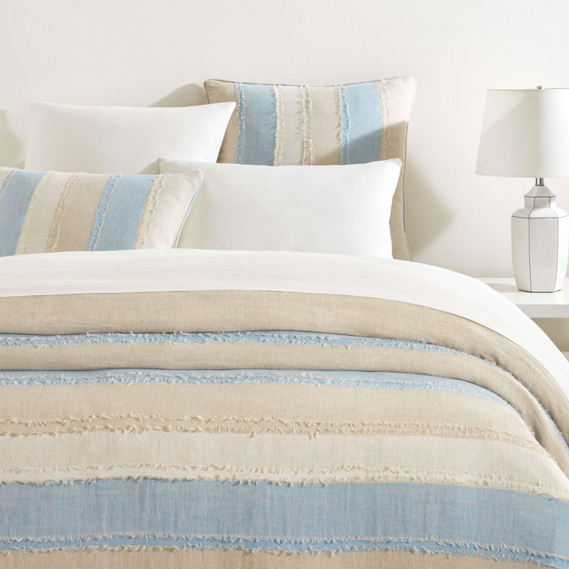 Moon Hills Linen Duvet Cover, Lapis, Full/Queen Duvet Cover