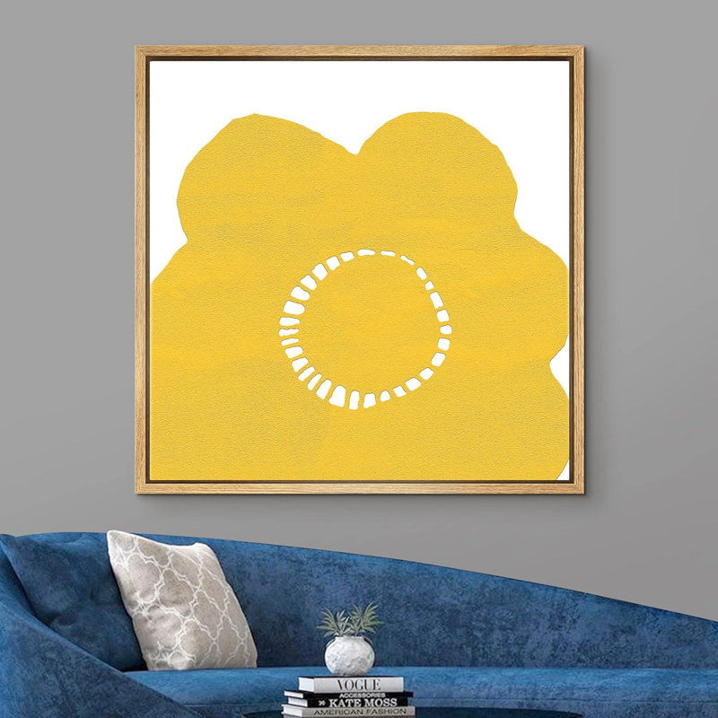 " Minimalist Yellow Daisy ", 24" H x 24" W