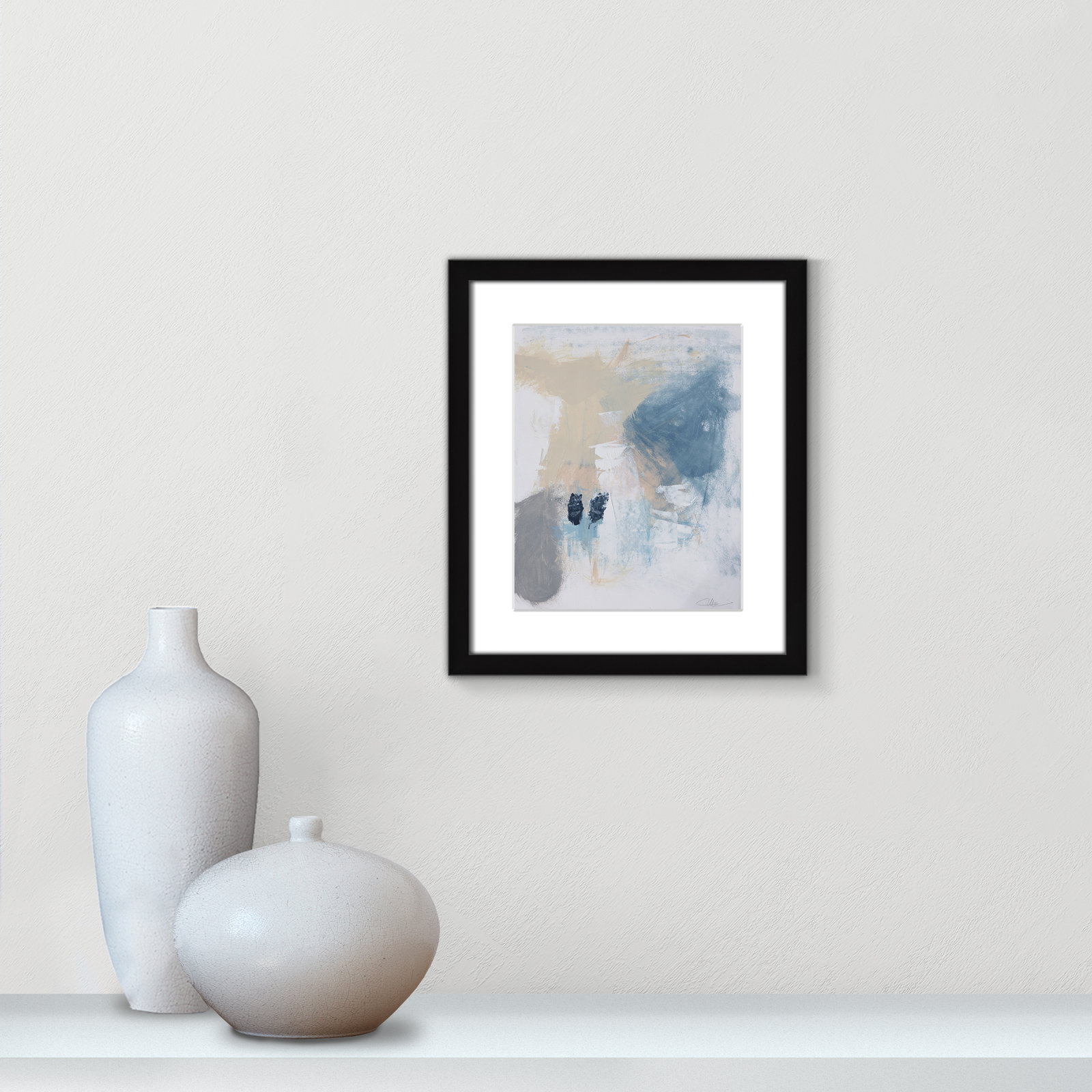 Coastal Carnival Collection "Coastal Carnival II" Print, Black Single Picture Framed Paper, White, 15" H x 13" W x 1.25" D