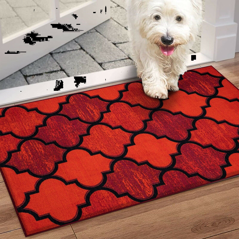 Adilbek Non-Slip Geometric Indoor Doormat, Rectangle 60 x 112cm