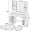 41.3in Black Vanity Desk with Mirror and Lights-2106809282
