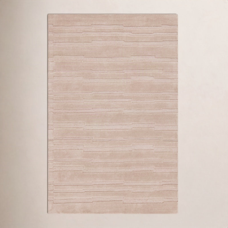 Elona Hand Tufted Cotton/Wool Taupe Rug, Rectangle 8 pi x 10 pi