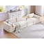 Ensemble modulaire de canapé modulaire rembourré en L de 100 pouces avec 5 coussins pour salon, appartement, chambre à coucher-129465898