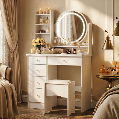 Ensemble coiffeuse et miroir Hermanson