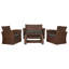 Ensemble de conversation en osier / rotin pour 4 personnes avec coussins Delano-49959816-27864325