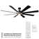 Aura 8 - Blade Indoor/Outdoor Smart Ceiling Fan with Adjustable CCT 2700K-3000K-4000K-5000K LED Light Kit and Remote Control Included, Works With Alexa and iOS or Android App