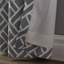 Panneau de rideau simple obscurcissant en coton à motif géométrique de style contemporain Rami-28124428-28124423