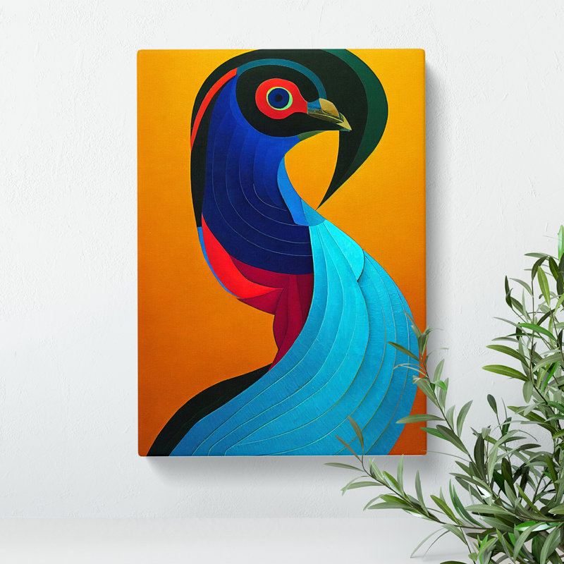 Peacock Abstract No.4 - Wrapped Canvas, 60cm H x 40cm W x 3cm D