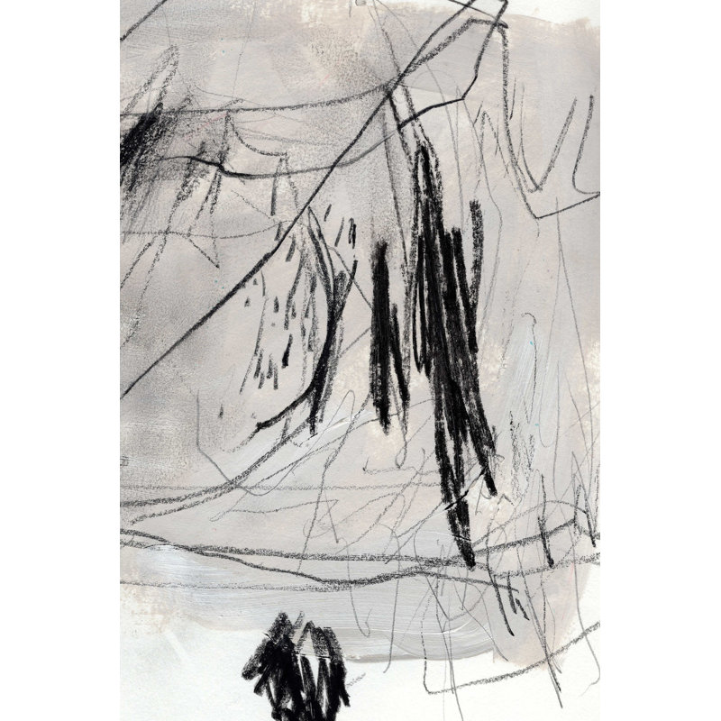 " Charcoal Waltz II " by Jennifer Paxton Parker Painting Print, 12" H x 8" W