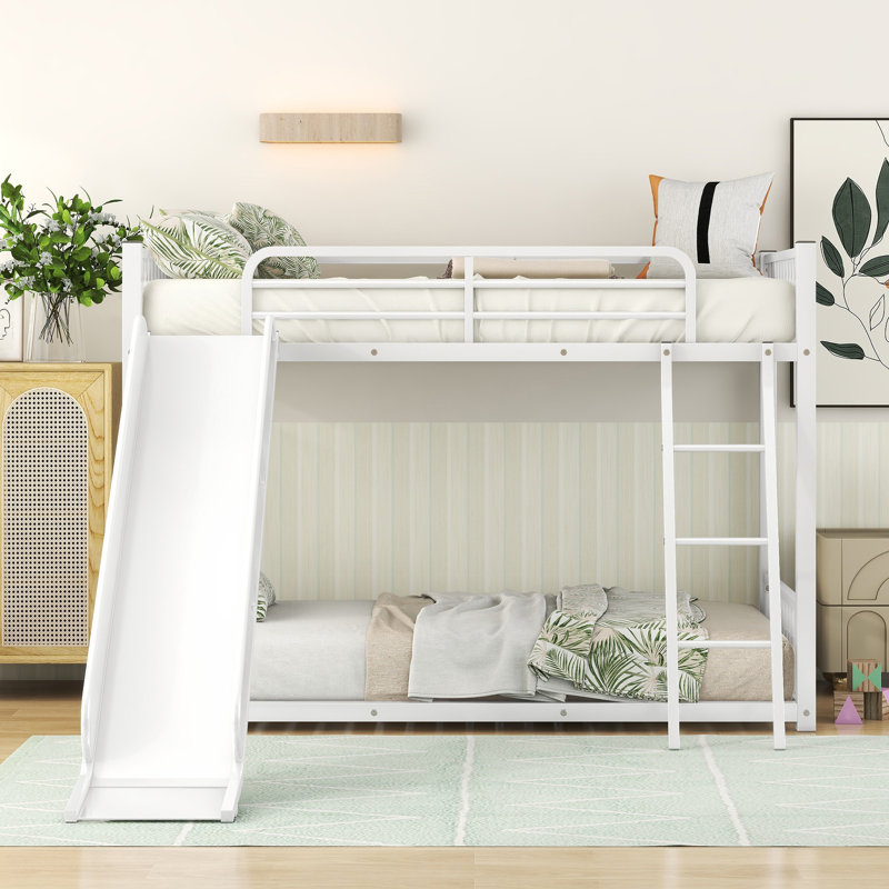 Lindenfield Kids Twin Over Twin Bunk Bed, White