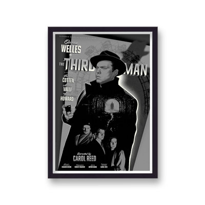 The Third Man V1 Reimagined Movie Poster 1 Piece Single Picture Frame Wall Art