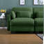 Canapés d'angle à compression, canapé moderne modulaire en chenille verte pour la maison