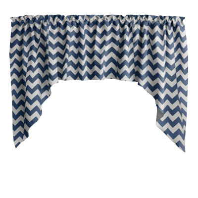 Cotton Blend Chevron Swag Window Pelmet