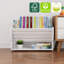 Bibliothèque de bureau blanche en forme de V