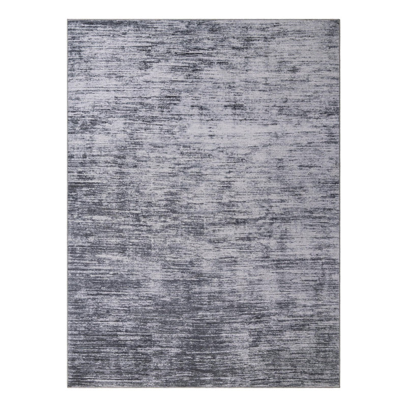 Monsour Power Loom Chenille Area Rug in Ivory/Gray, Rectangle 10' x 13'1"
