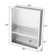 16"W x 20"H Stainless Steel Shower Niche Double Shelf Rectangular Recessed Wall Shower Niche