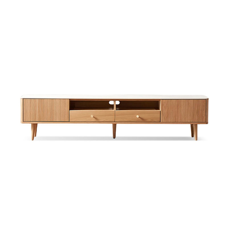 Meuble télé Modern Burlywood, H 17,72 po x L 13,78 po x l 78,74 po