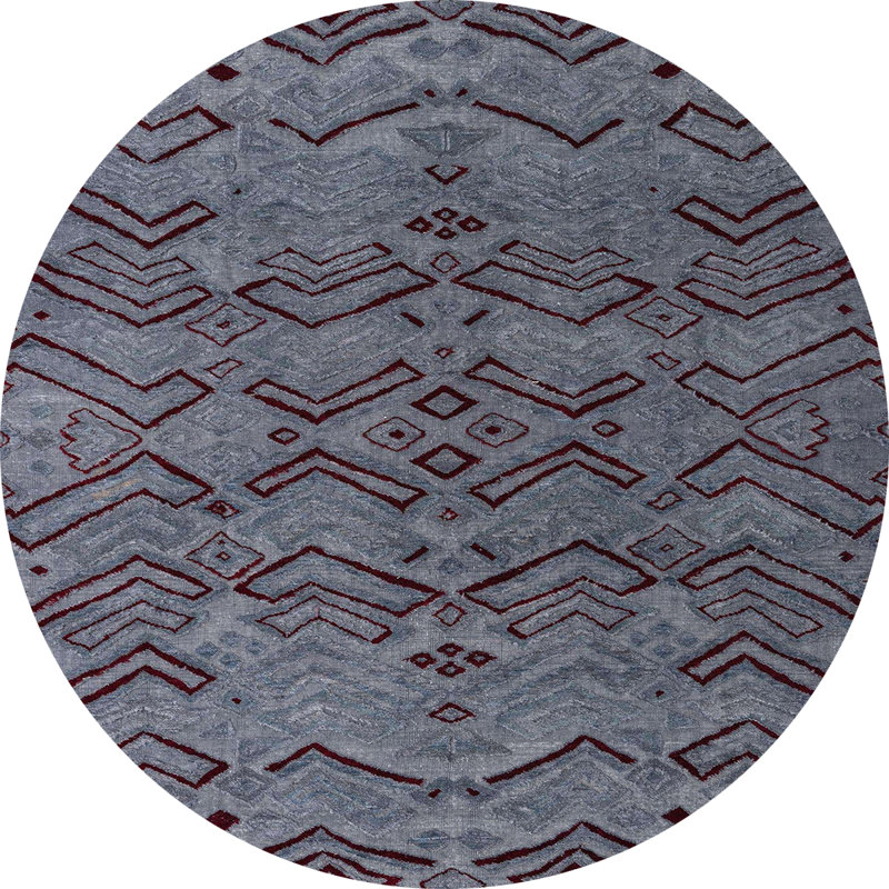 Tapis abstrait moderne 4889, Rond 7 pi