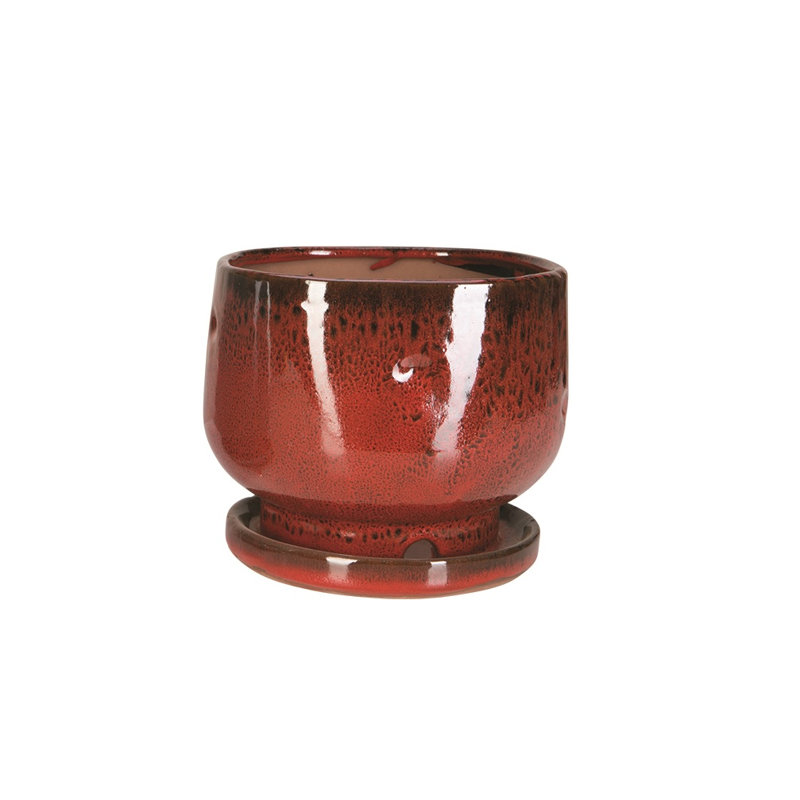 7 in. Pena Floral Pot - Tropical Red, Tropical Red, 7 in.