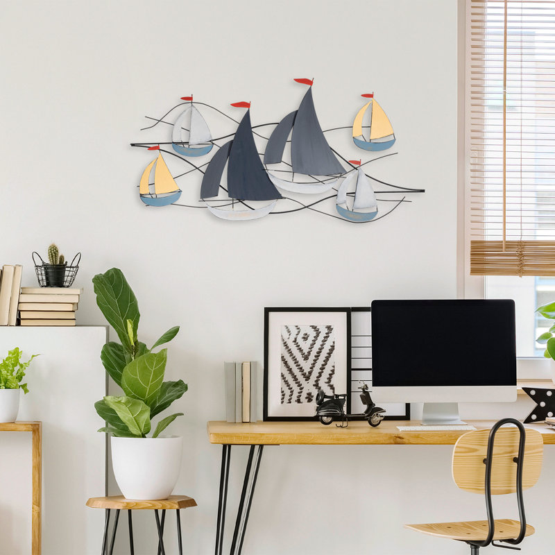 Élégante décoration murale en métal noir (4 pièces) | 19 x 3/4 x 3,5 po, 15 x 3/4 x 6,3 po, 19 x 3/4 x 4,7 po, 22 x 3/4 x 7,9 po | 100% métal durable, épaisseur de 1,5 mm | Parfait pour la décoration moderne de la maison ou du bureau