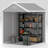 Garden 6 ft. W 5 ft. D PP Resin, Aluminium Reverse Apex Storage Shed-1498561657