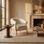 Tufted Arm Chair Chair with Ottoman-631402378