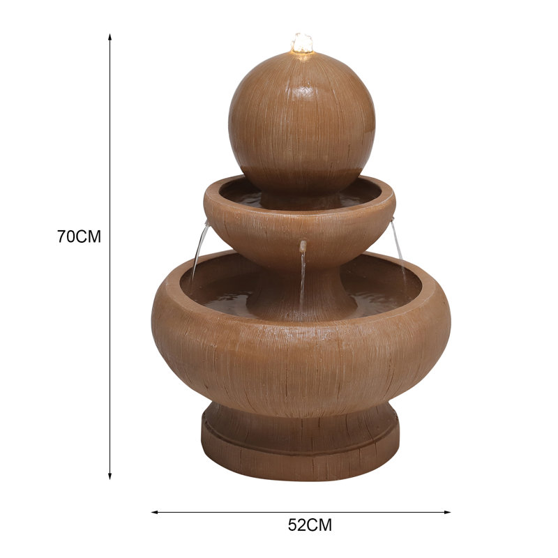 Outdoor Fountain with Lights