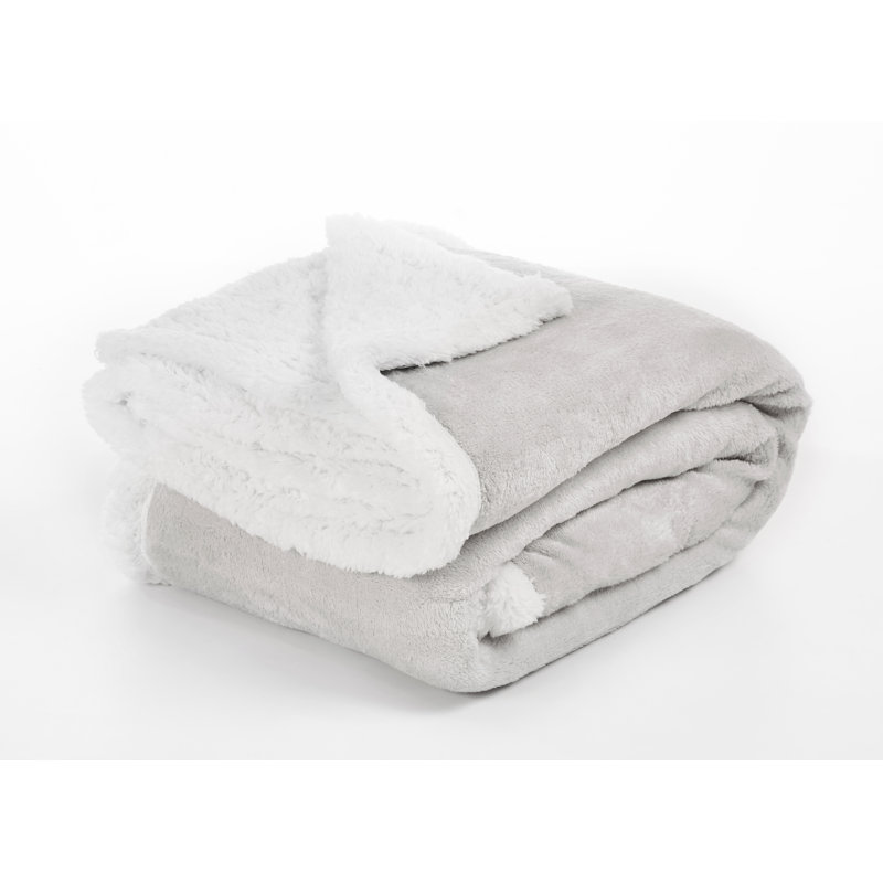 Plain Weave / Muslin Throw Blanket, Grey, 200cm W x 240cm L
